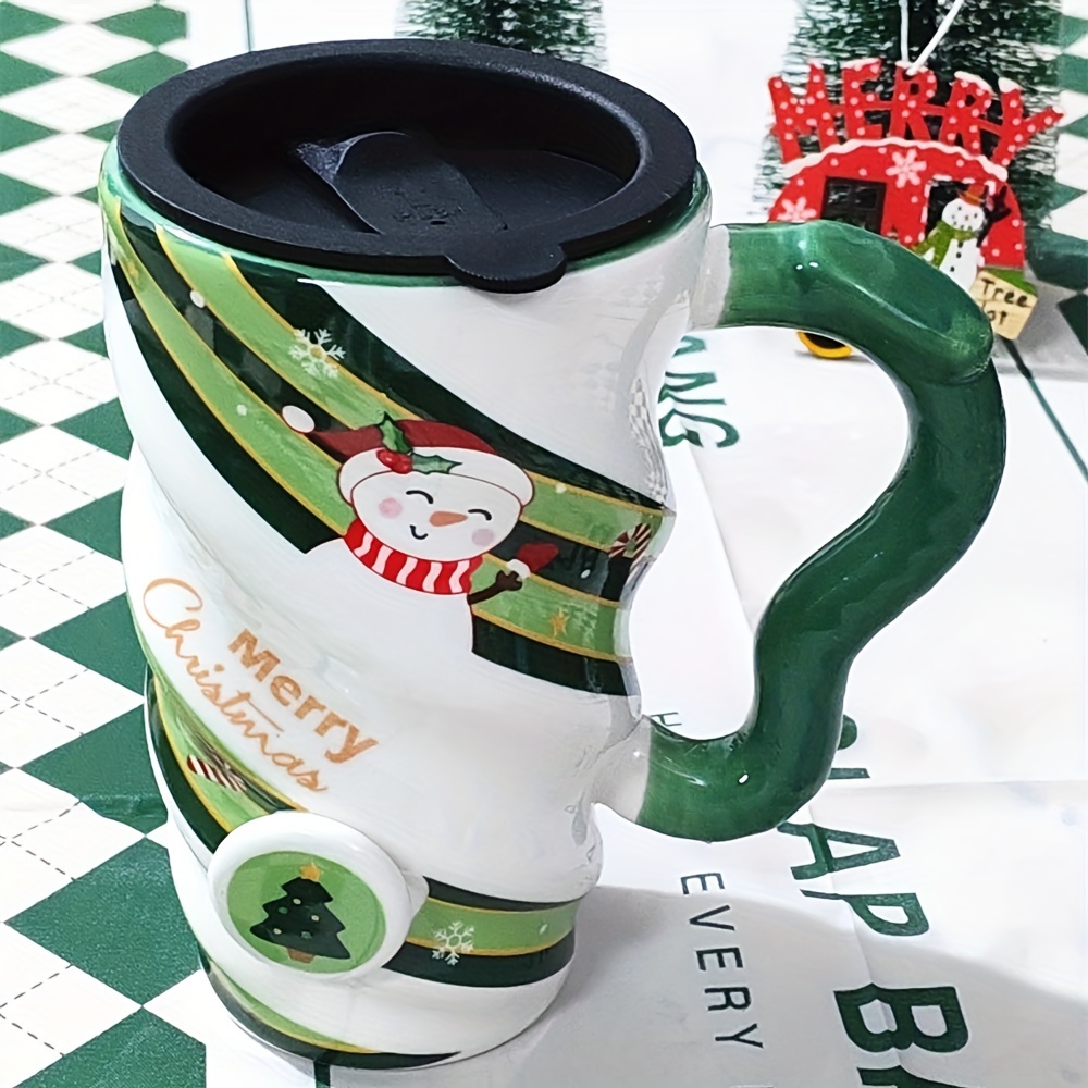 Christmas Ceramic Coffee Mug Classic Santa Claus Beverage - Temu