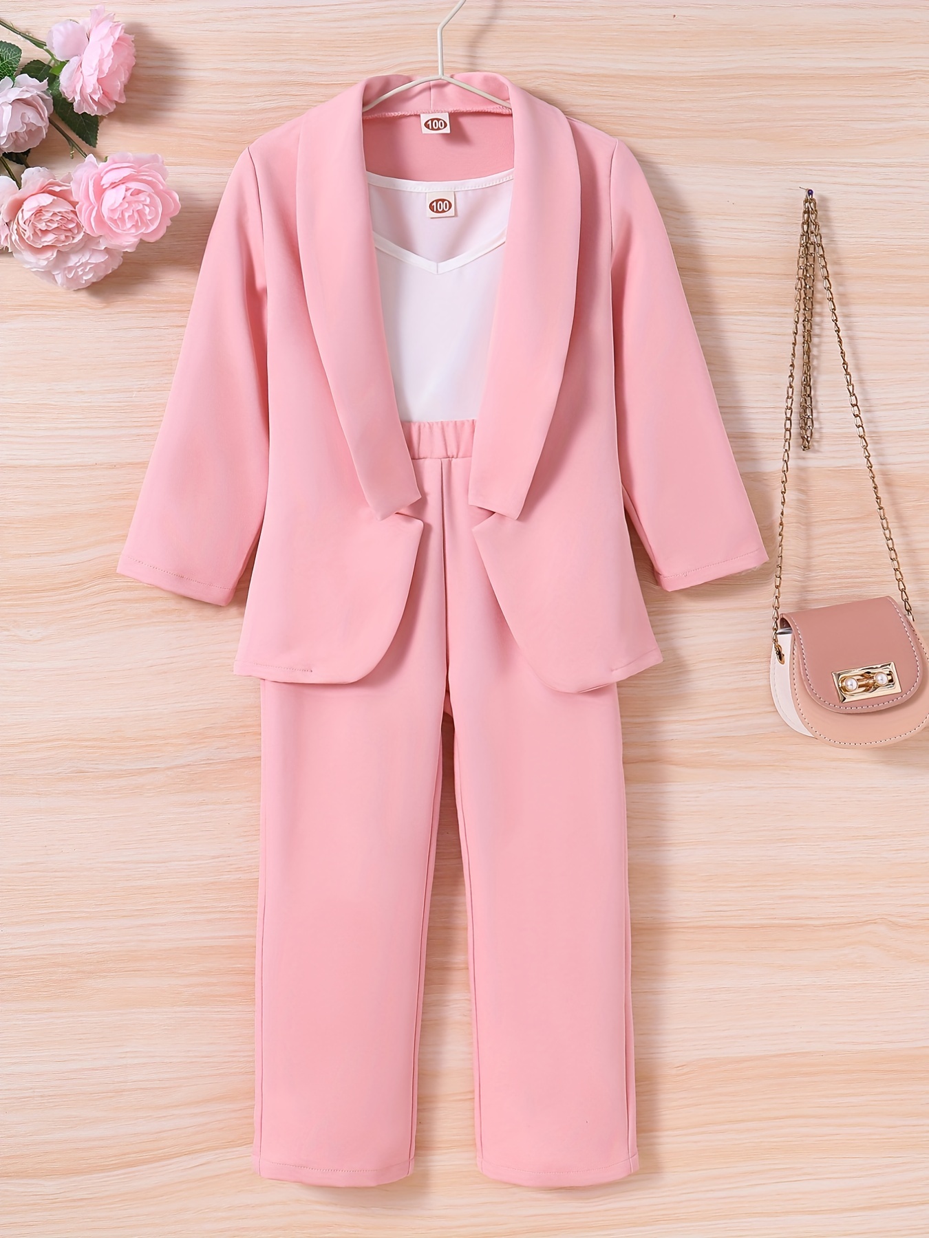 Girls Casual Suit: Cover T shirt Camisole Pants Set Kids - Temu