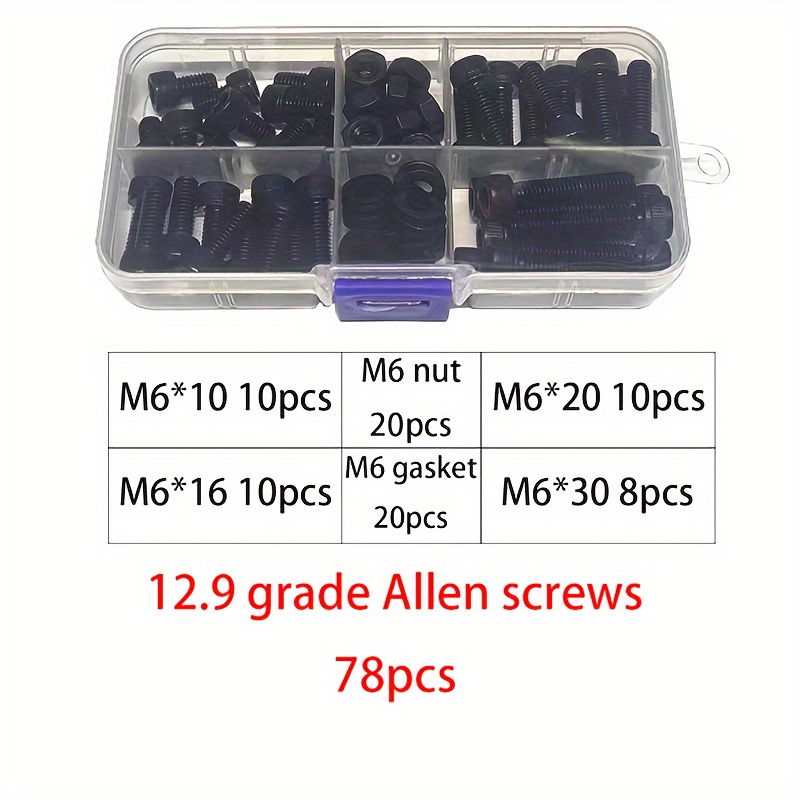 Tornillos Allen de color negro M3 x 15 de grado 12.9 de alta resistencia,  tornillos Allen de color propio, DIN 912, paquete de 5 unidades