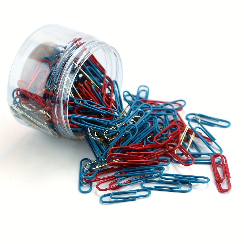 Red Blue Golden Three color Paper Clips Durable Waterproof - Temu