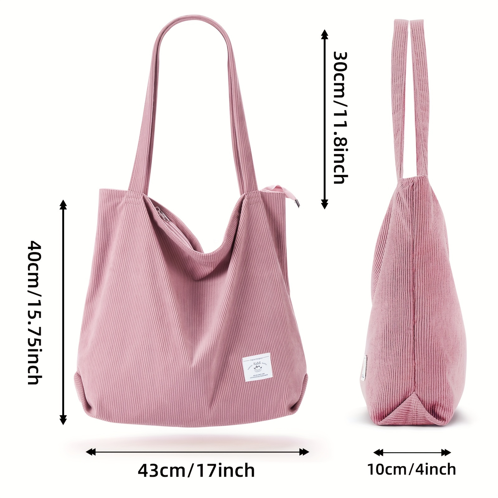 Men Outdoor Corduroy Casual Tote Messenger Bags Handbags Shoulder Bag PINK