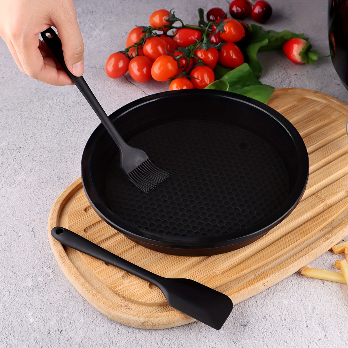 4pcs/set Silicone Air Fryer & Baking Mat Set, Silicon Material