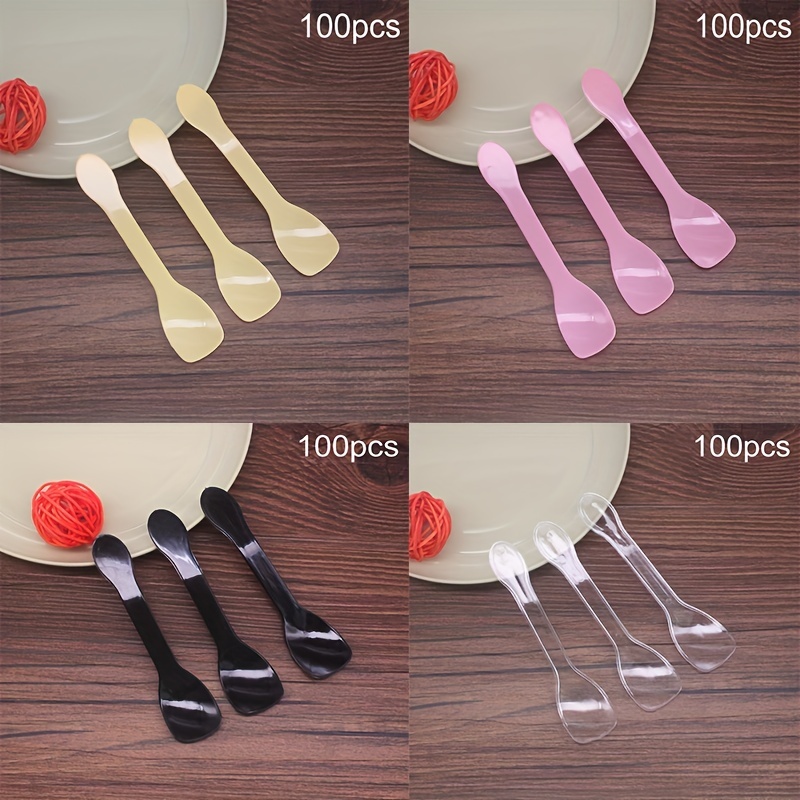 Disposable Spoon Plastic Spoon Thickened Serve Spoon - Temu Mexico