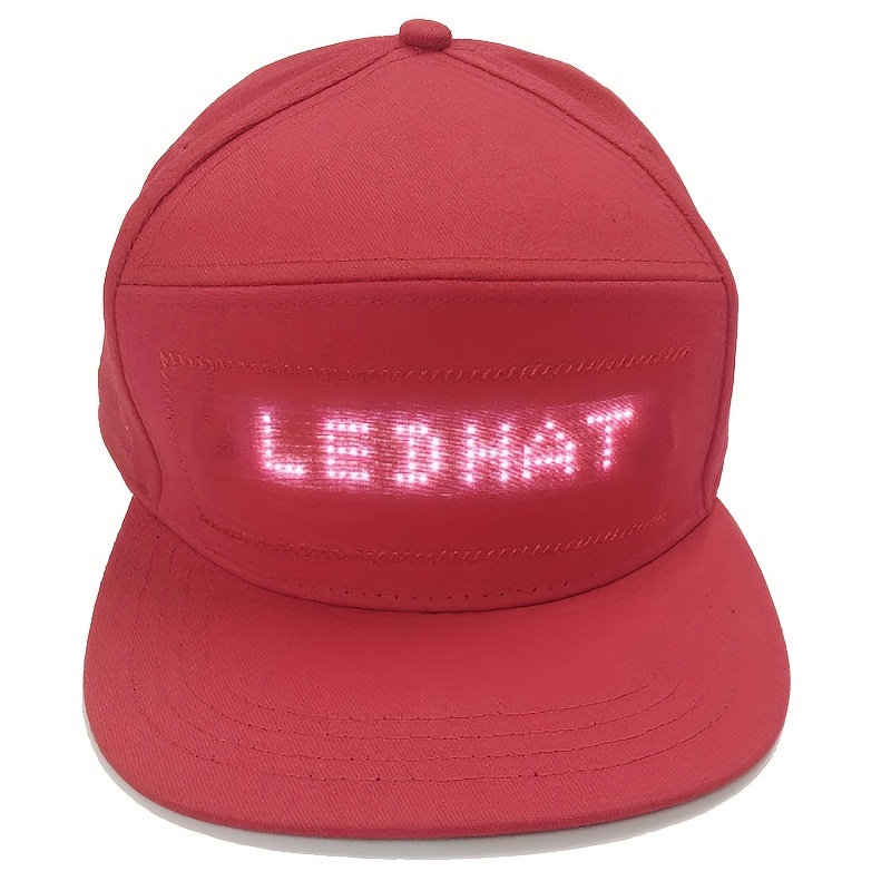 1pc Battery Rechargeable Led Sports Hat Smart App Programmable Message  Scrolling Led Display Hat Unisex Fashion Light Led Hat Ideal Choice Gifts, 90 Days Buyer Protection