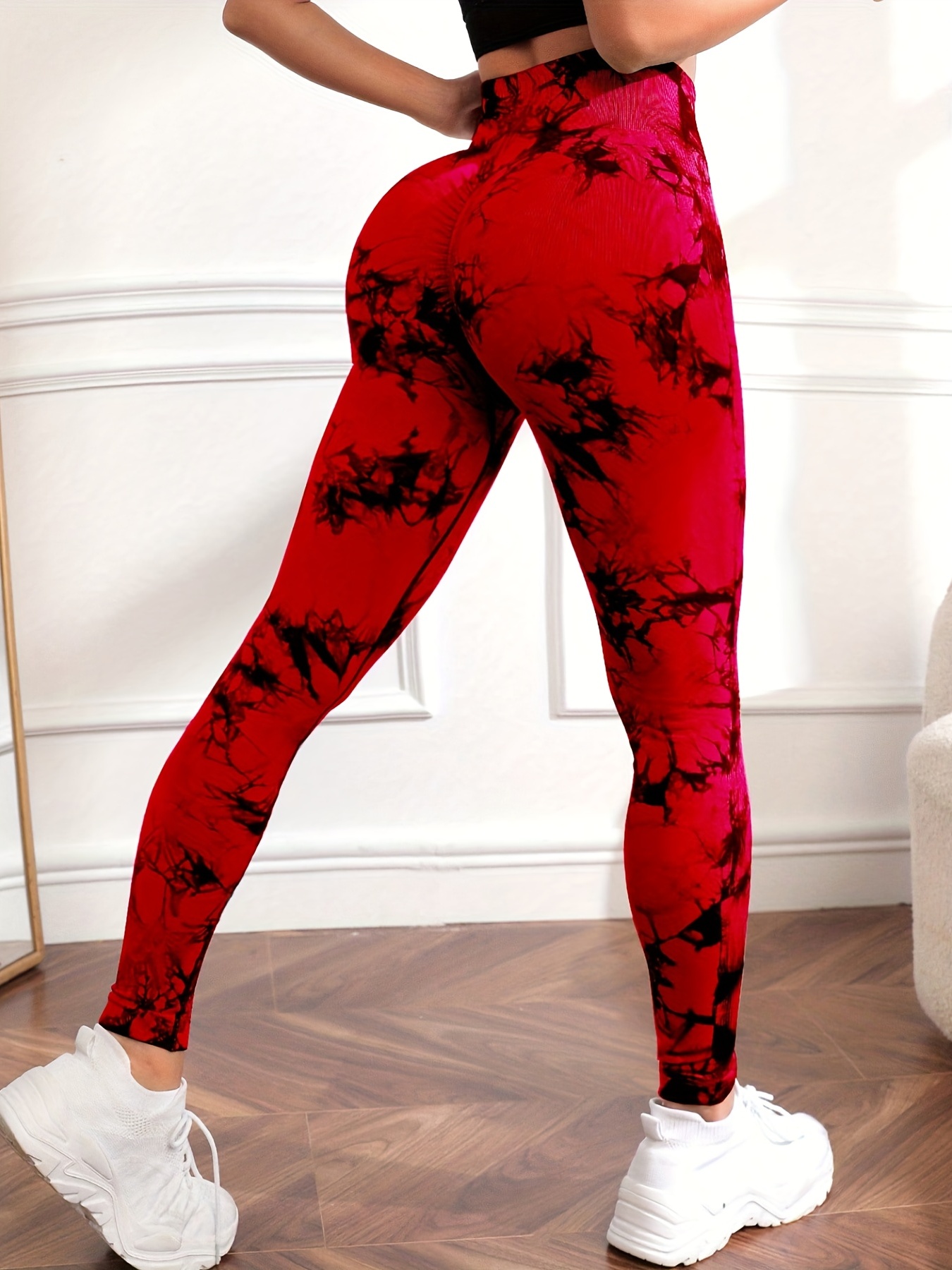 Wangyi Pantalones de Yoga de Cintura Alta para Mujer, Leggings Sexis para  Correr anticelulíticos con Levantamiento de glúteos-Rojo XL : :  Moda