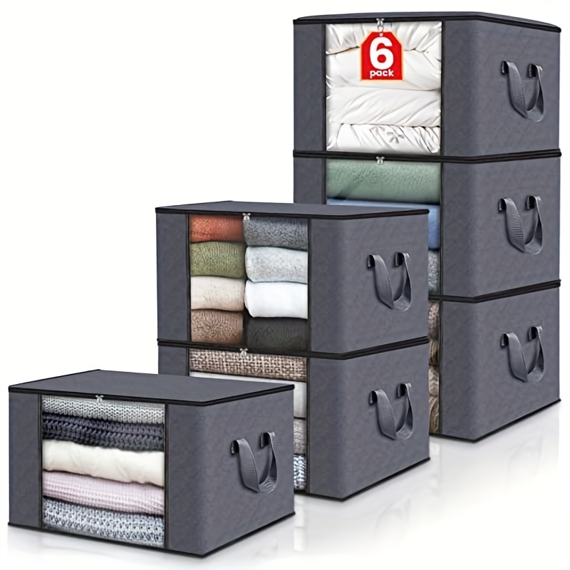 Large Capacity Fabric Storage Box Foldable Sorting Organizer - Temu