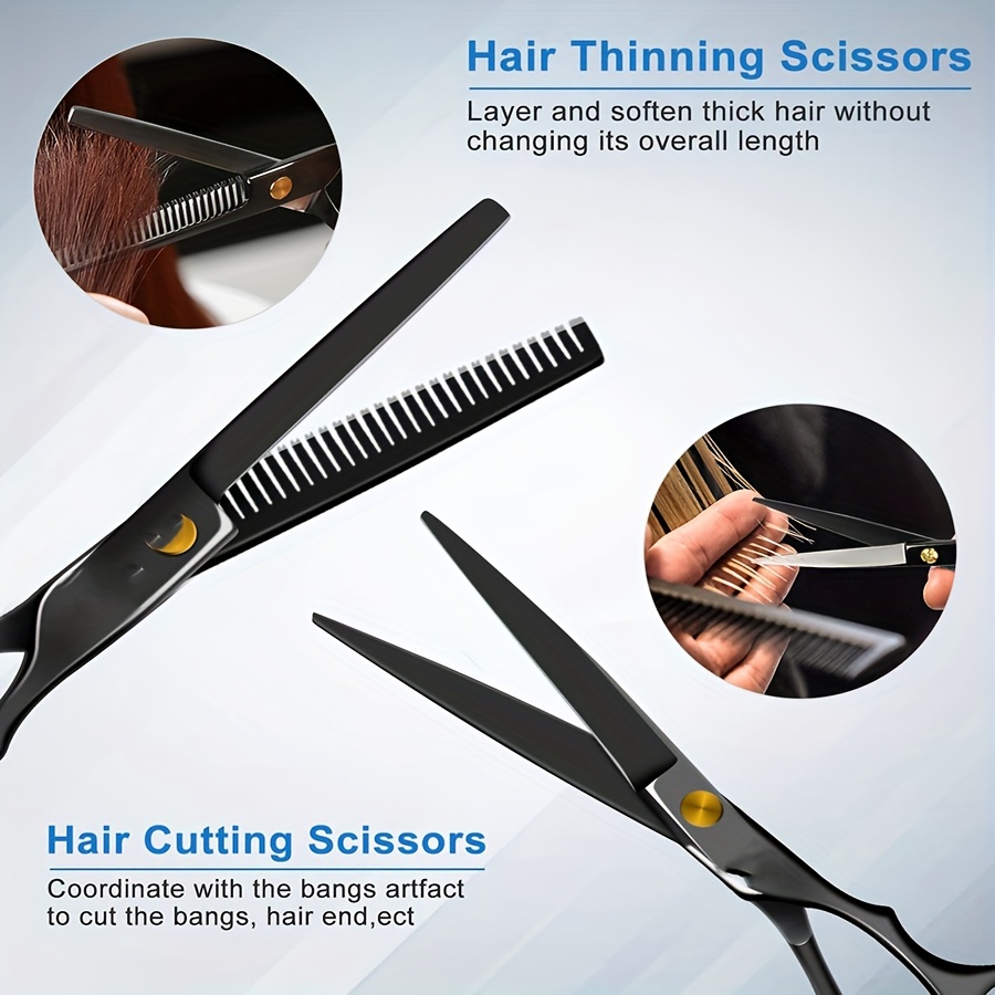 Stainless Steel Hair Wig Cutting Shears & Thinning Scissors Set Cosplay  Accessories Hair Styling