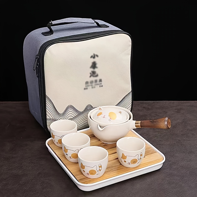 1pc/1set Teaware, Tazza Da Tè, Set Da Tè In Ceramica, Set Da Tè Da Viaggio