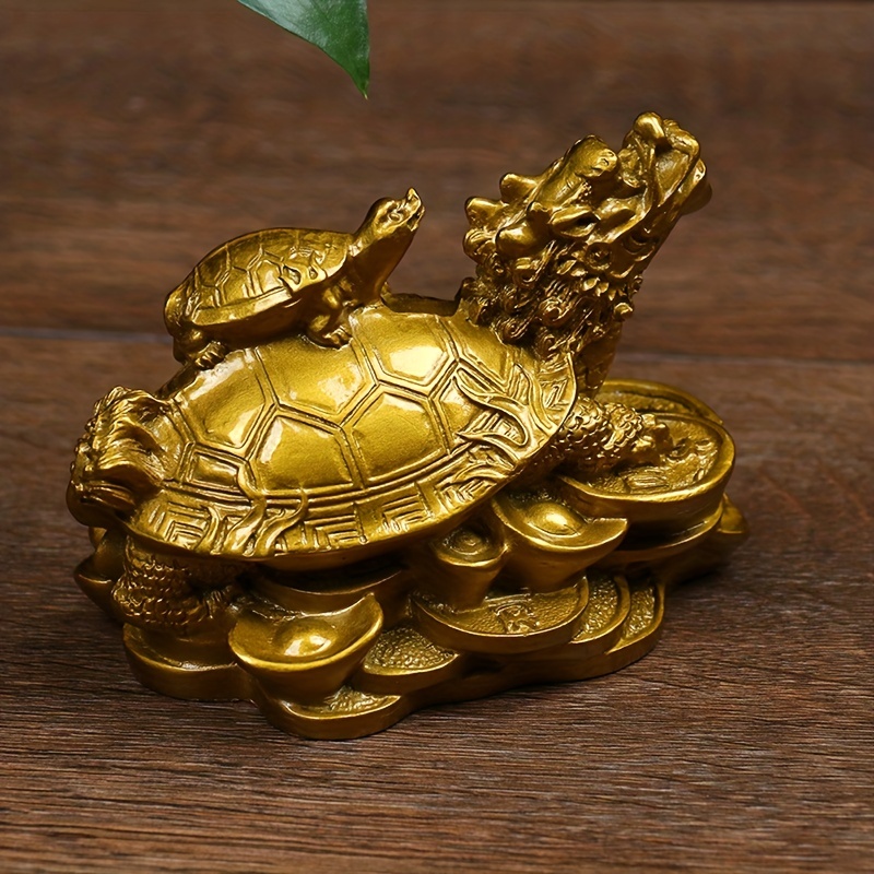 Chinese Feng Shui Turtle Figurines Miniature Brass Animal - Temu