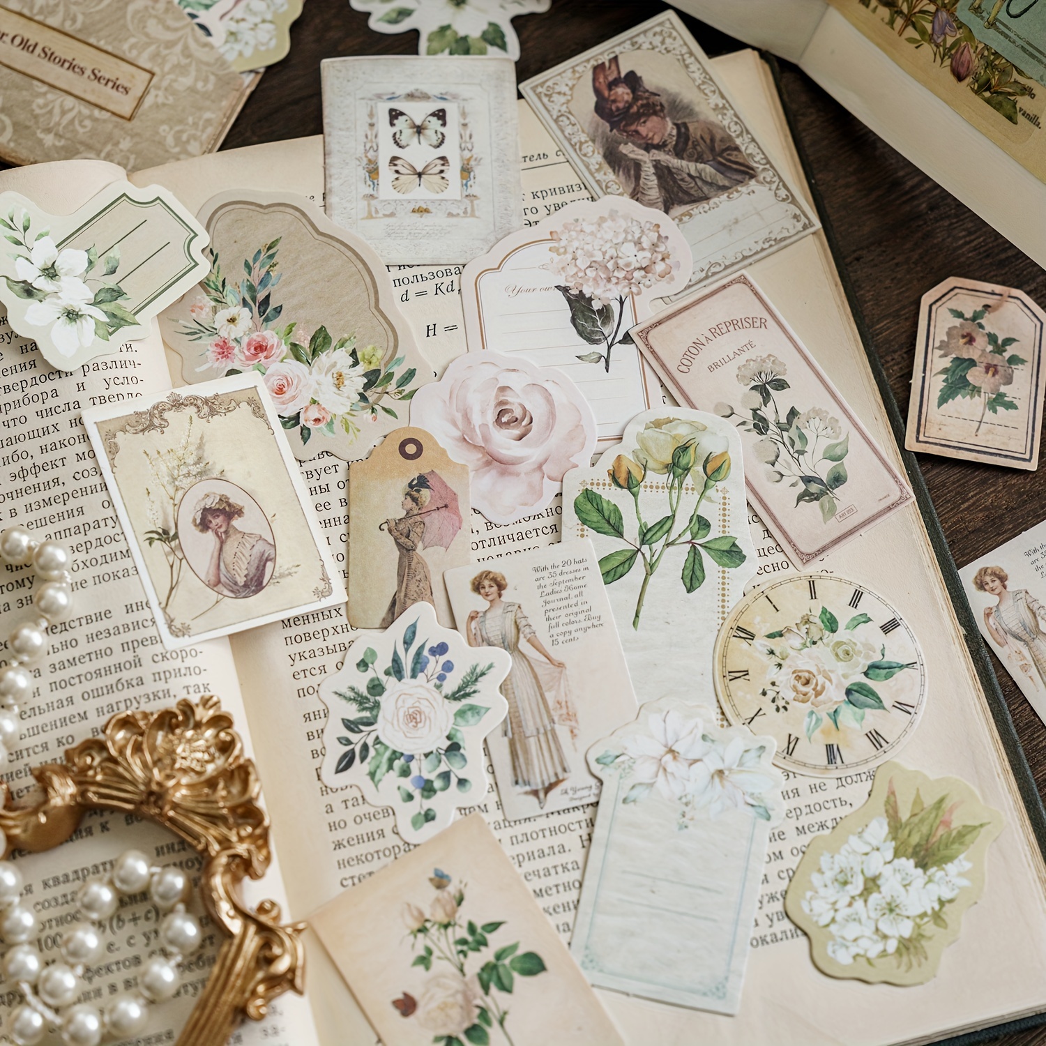 Vintage Flower Die Cuts Sticker Collection Kit For Scrapbooking, Planner,  Card Making, Journaling Project Wrap Party From Toubanmian, $8.31