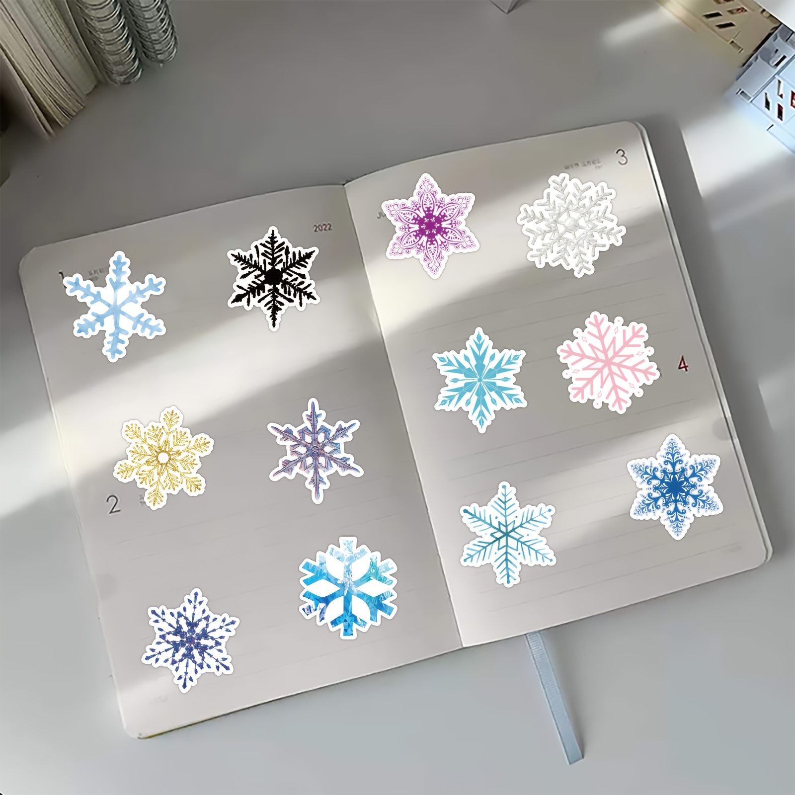 52pcs Snowflake Sticker Series Stickers - Waterproof Vinyl Stickers For  Notebooks, Laptops, Water Bottles, Computers, And Phones - Great For Adult,  St