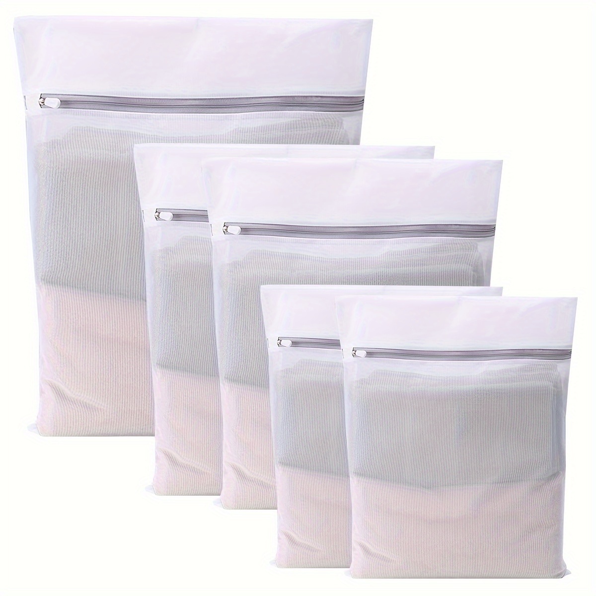 Bra Mesh Laundry Bag, 3PCS Large Washing Machine Bag Durable Lingerie Fine  Mesh Wash Bag with Zip Closure for Bra, Underwear, Delicates, Socks (White)  : : Home & Kitchen