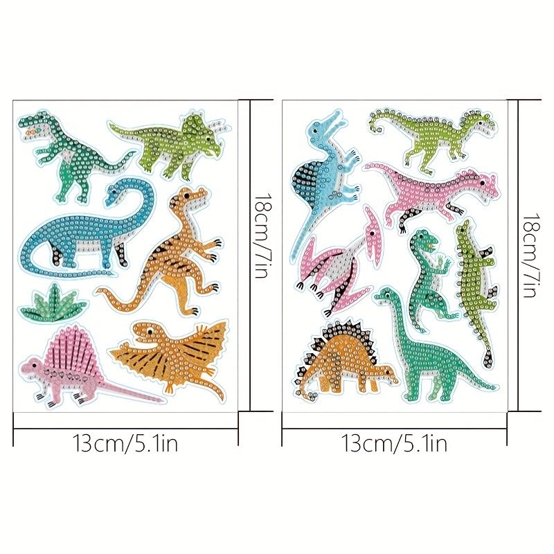 Artificial Diamond Painting Kit For Kids, Mosaic Sticker Art Kit, Cartoon  Dinosaur Artificial Diamond Art For Kids, Art And Craft Kit For Boys Girls  - Temu