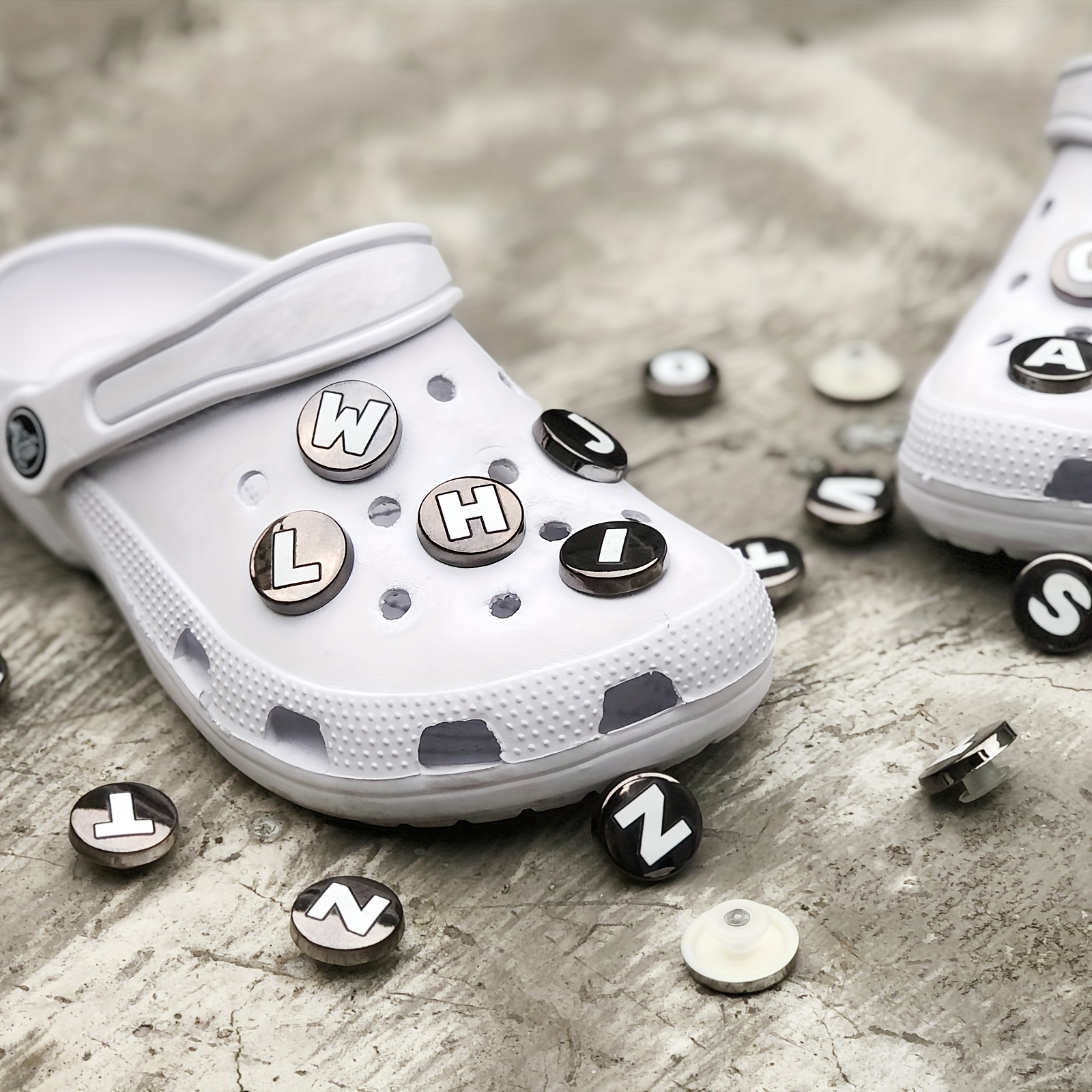 Letter Shoe Charms For , Letter A B C D E F G H I J K L M N O P Q R S T -  Temu