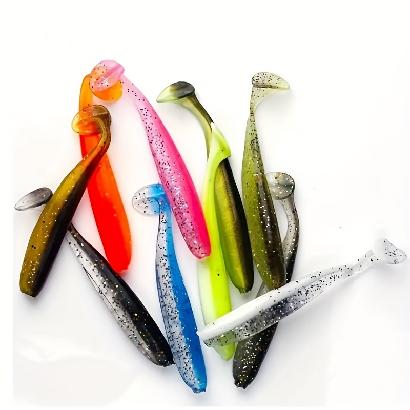 30pcs 5cm 1g Soft Plastic Fishing Lures Paddle-Tail Silicone Artificial  Baits Pesca Wobbler Pike Perch Trout Bass Lure