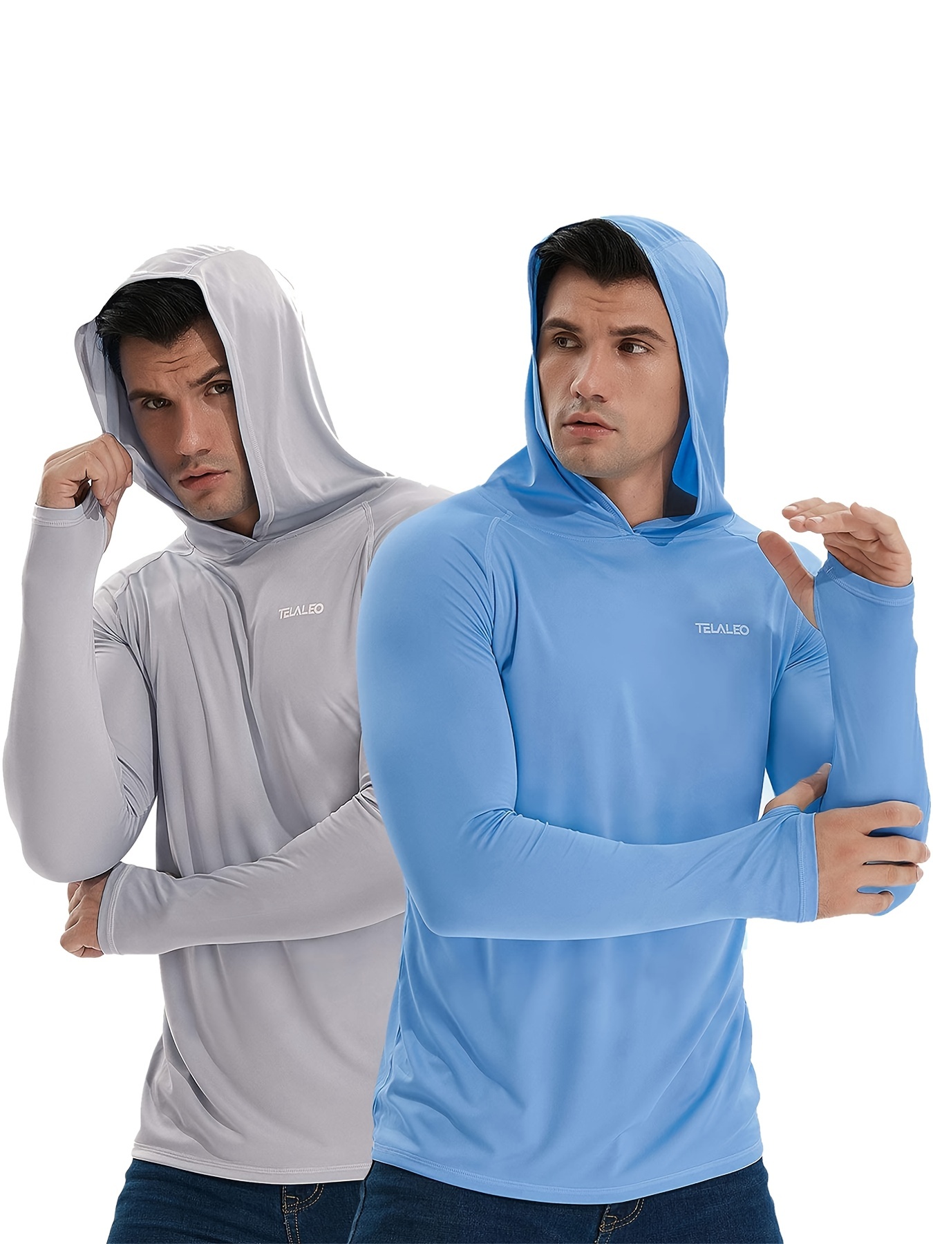 Men's Lightweight Hoodie With Upf 50+ Sun Protection For Fishing, Running, And Hiking