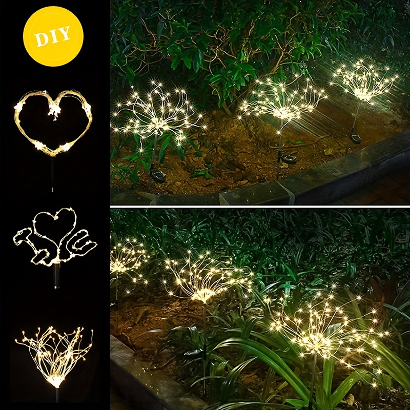 1 Pz Luci Esterno Solari 200 Led Fuochi Artificiali Luci - Temu Italy