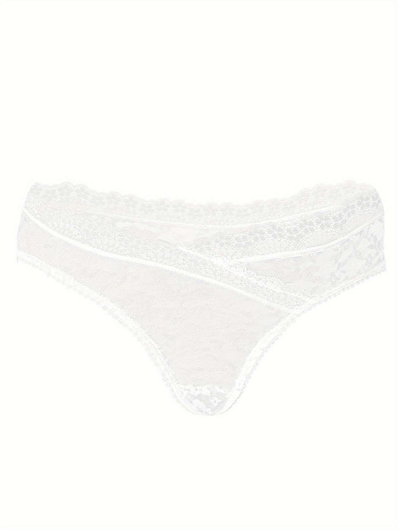 Sexy Panties Plain Lace Semi Sheer Low Waisted Breathable - Temu Canada