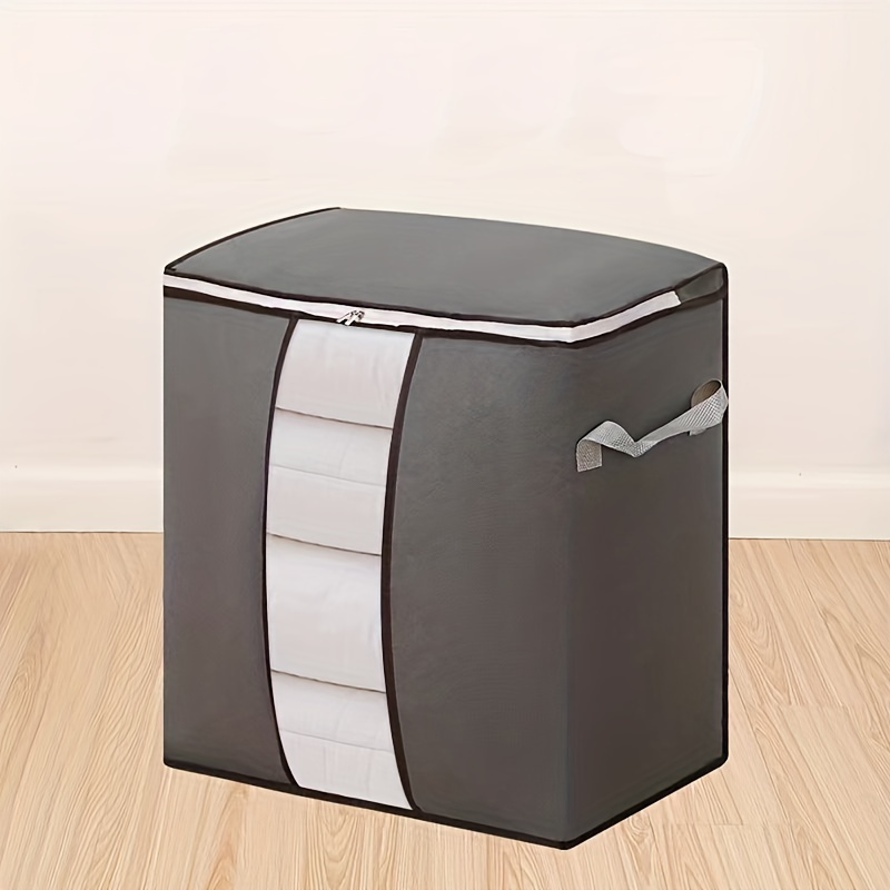 Portable Visual Clothes Storage Bag - Foldable Quilt Storage Box For  Wardrobe Sorting And Winter Quilt Storage - Temu