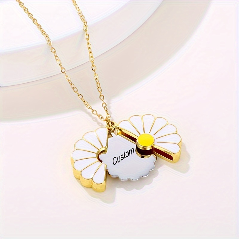 Sunflower necklace deals with name