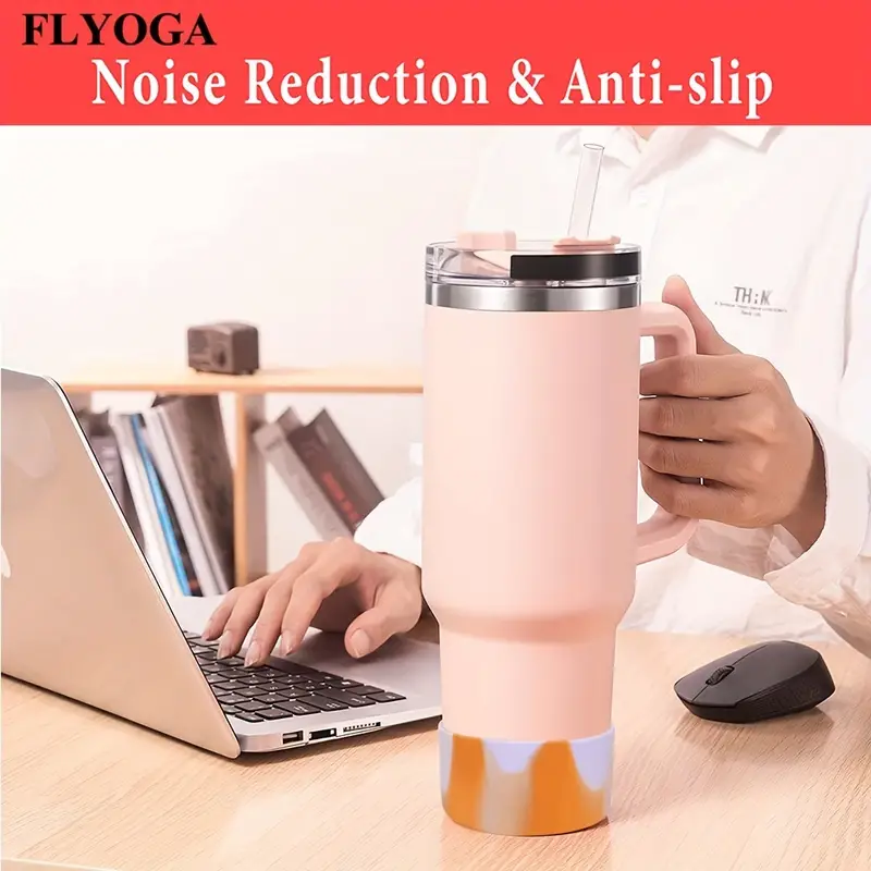 Silicone Cup Boot For Tumbler With Handle, Anti-slip Cup Bottom Protective  Sleeve For - Cup Hydro Flask - Temu