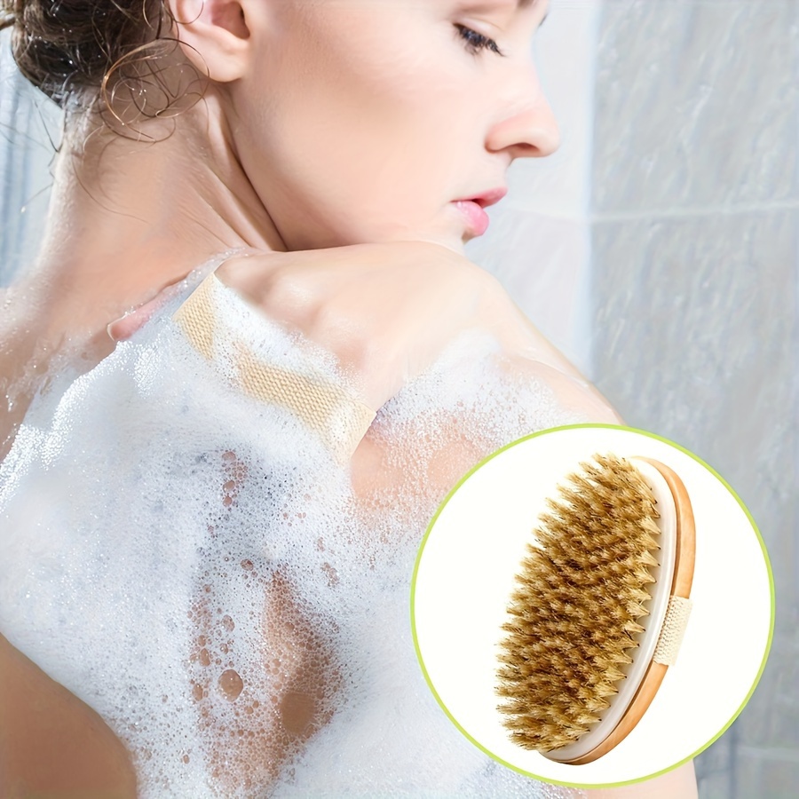 1pc Dry Brush Body Brush Exfoliating Body Scrub Perfect Skin Natural  Bristle Dry Skin Brush Cellulite Care Lymphatic Drainage Improved Blood  Circulation Medium Intensity Bathroom Accessories, Free Shipping New Users