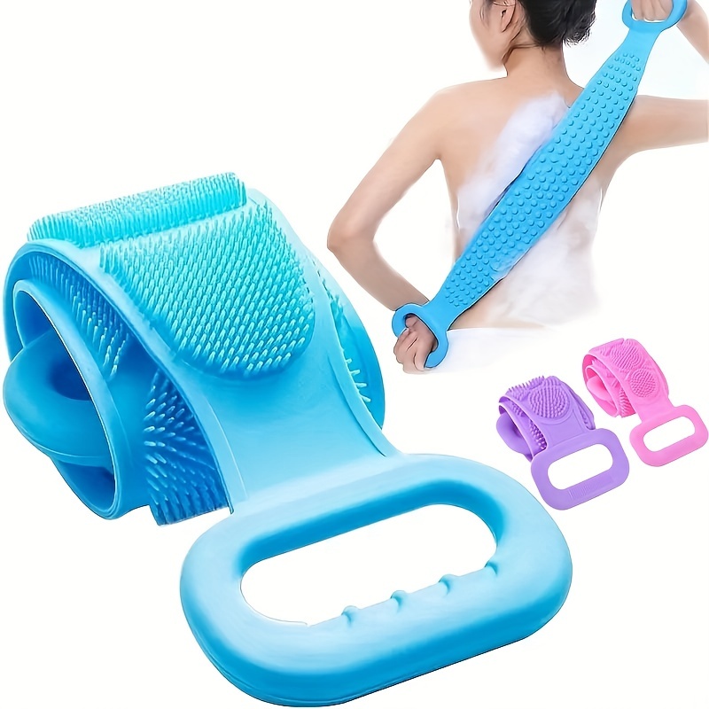 Body Bath Back Brush, Silicone Long Handle Double Sided Shower