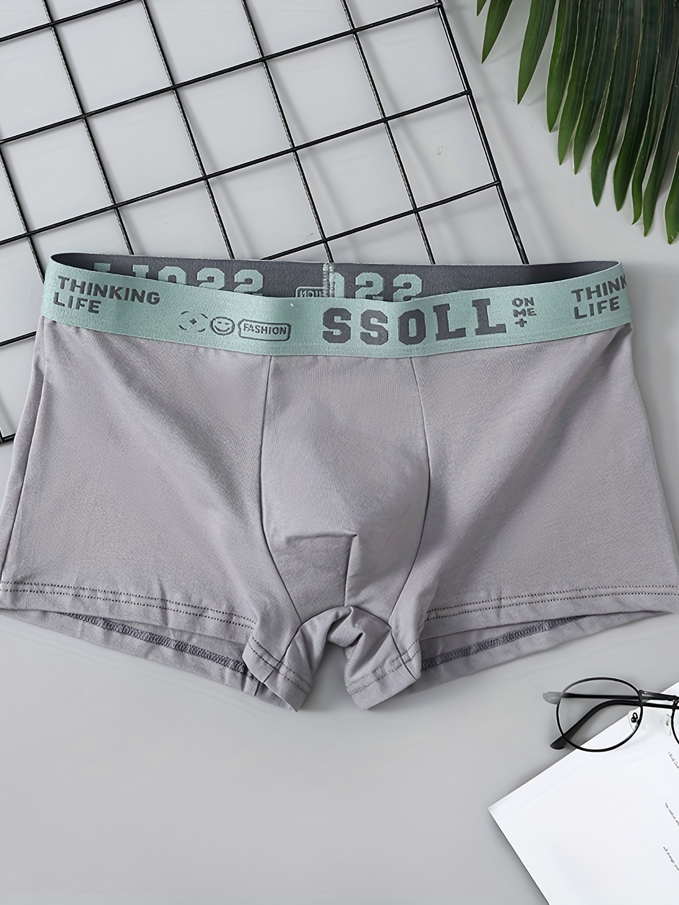 Men's Breathable Trunks Underwear Personalized Boxer Brief Hello,  Multicolor, Large-X-Large : : Clothing, Shoes & Accessories