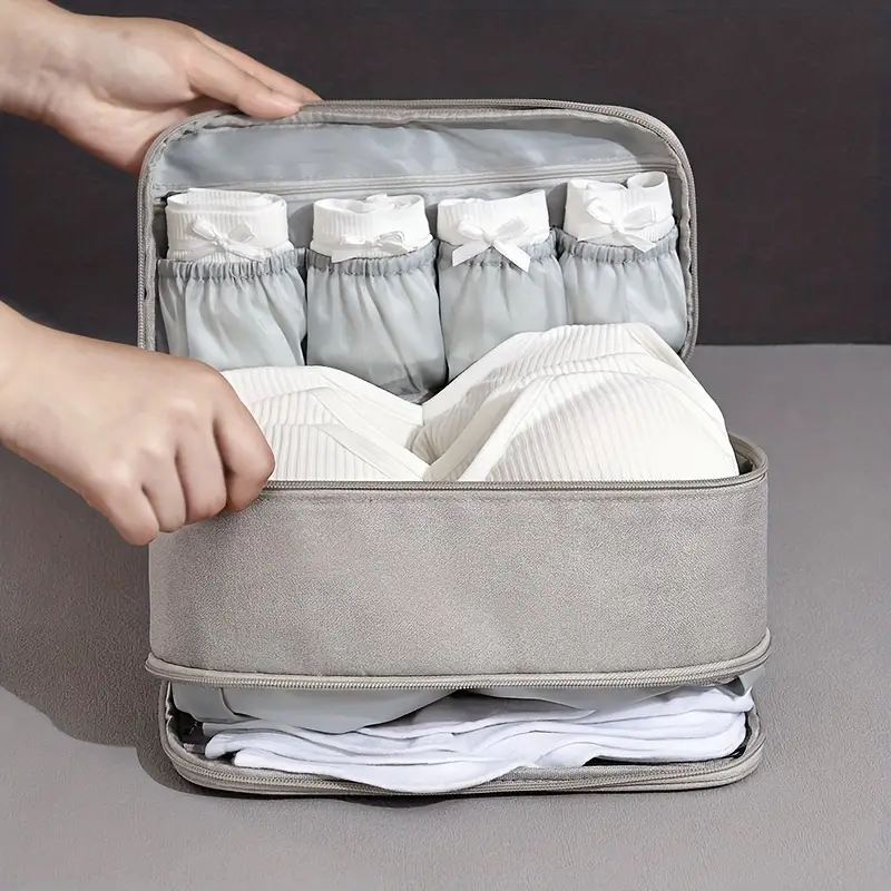 Underwear Storage Bag Portable Zipper Underwear Organiser - Temu