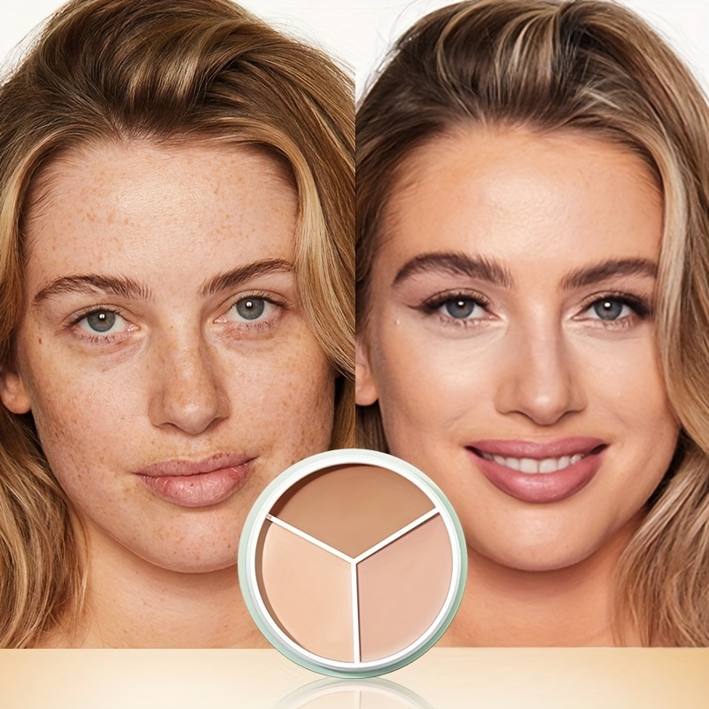 3 Color Concealer Cream 3d Highlighting And Contouring Radiant Concealer  Cream Long Lasting Waterproof Full Coverage Portable Cosmetics - Beauty &  Health - Temu