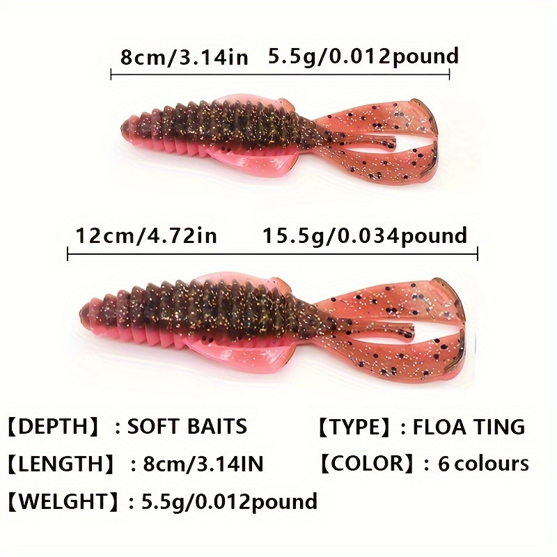 Sougayilang Soft Lure 4.5g 3.5in 90mm 12PCS/Lot Fishing Swimbait Lure Set  Tail Worm Saltwater/Freshwater Fishing Baits
