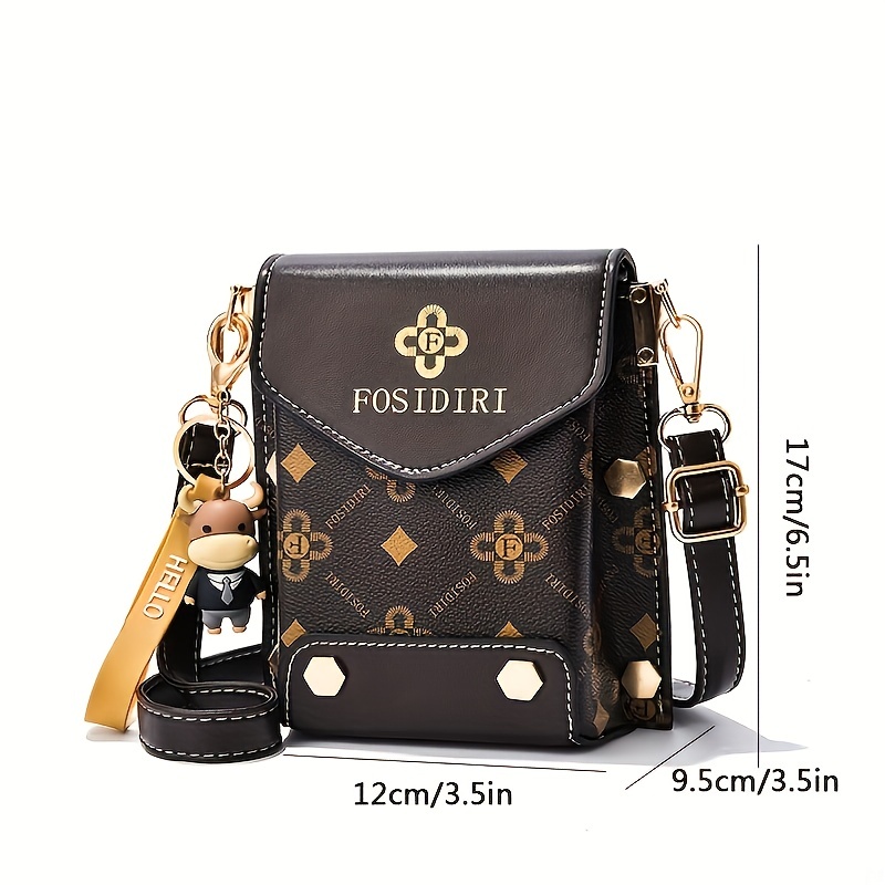 Fashion Small Phone Bag, Women's Trendy Faux Leather Flap Crossbody Bag  With Adjustable Strap - Temu Germany