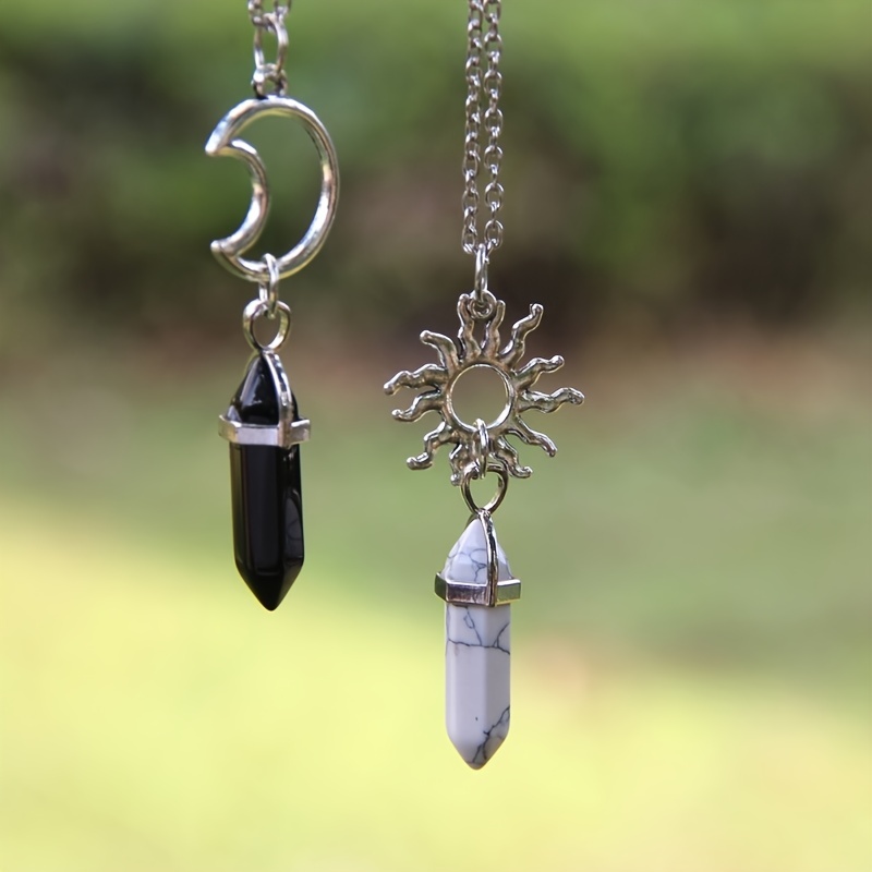 2 Pack Vintage Sun Moon Necklace Set