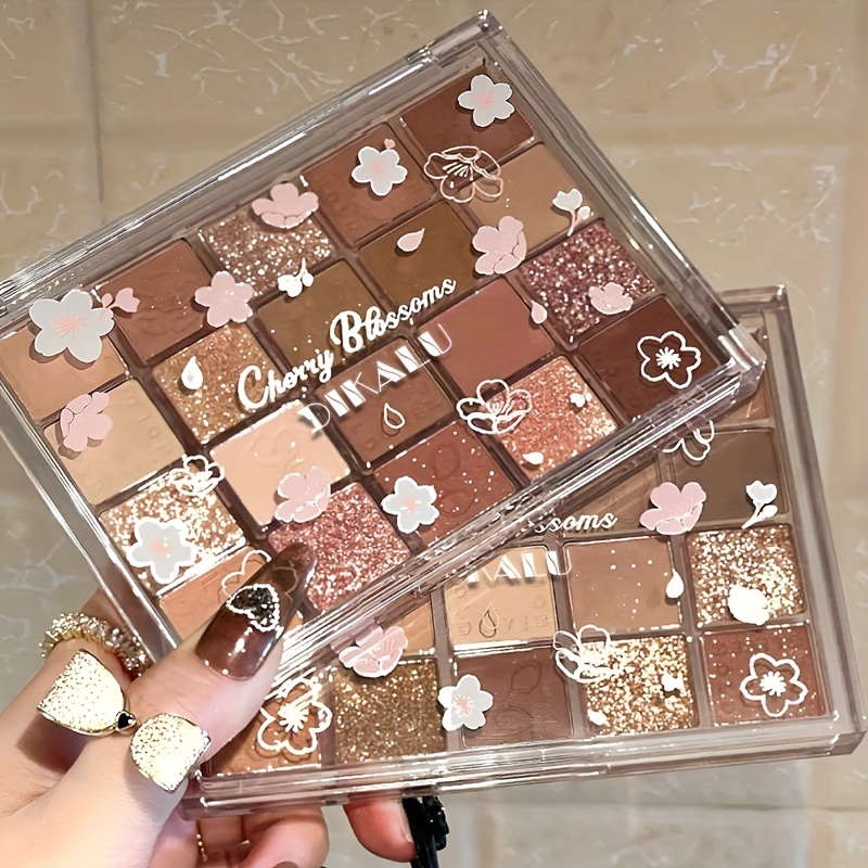 

20-color Eyeshadow Palette With Highlighter, Pearly Glitter & Shimmering Earth Tones For Contouring And Brightening - Long-lasting, Smudge-proof, And Fall-out-proof Cosmetics