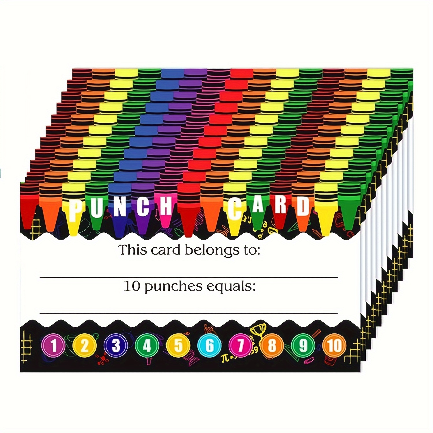 50pcs/pack Punch Cards, Suitable For Classroom, Behavior Reward Punch  Cards, Incentive Punch Cards, Member Point Cards Marketing Activity Number  Cards