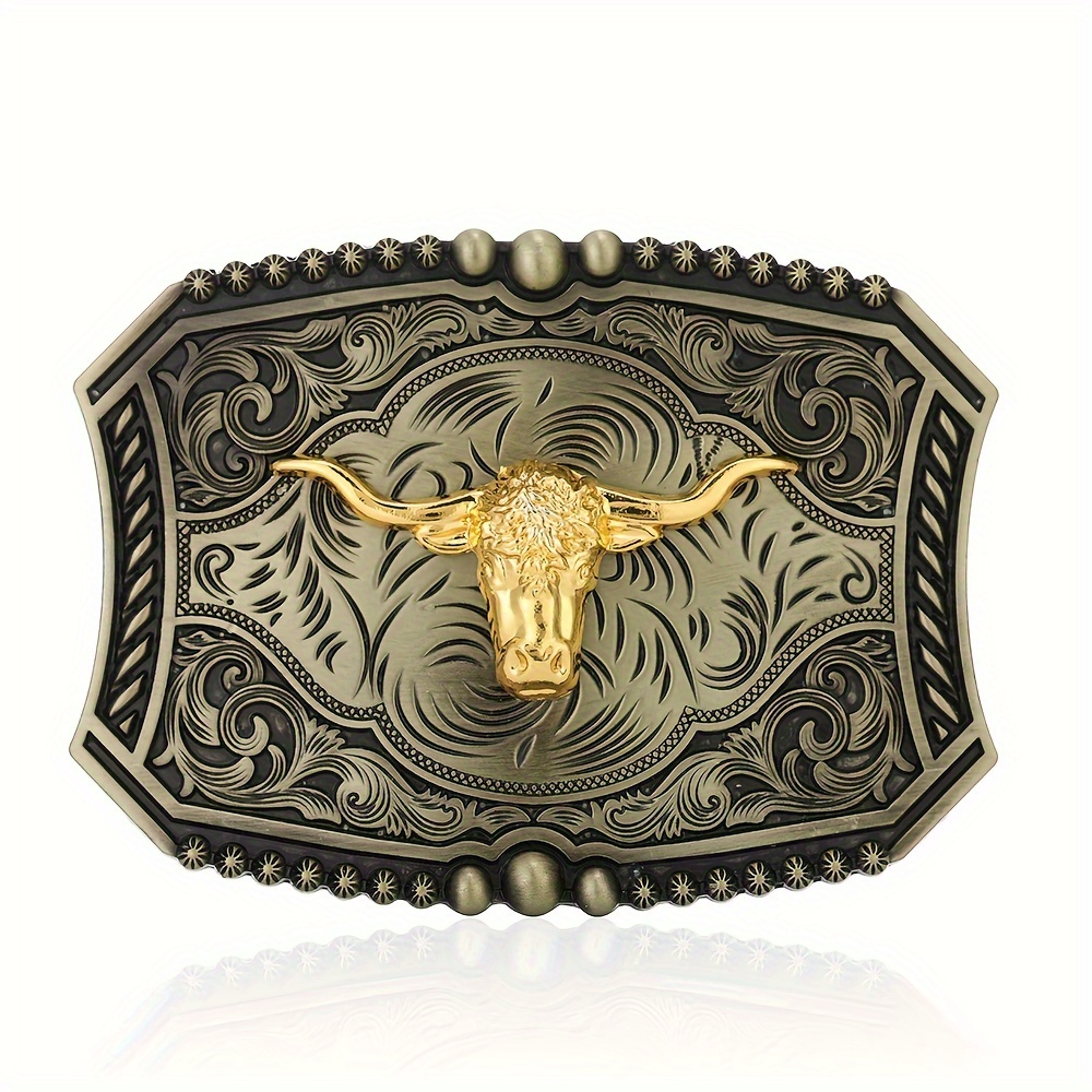 Vintage Western Cowboy Belt Buckle with Cross and Horse Design - Stylish  and Unique Fashion Accessory