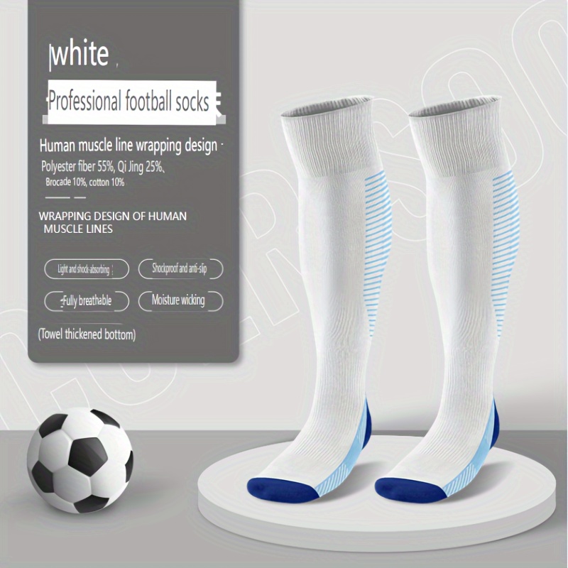 Kids Adults Soccer Football Socks Stockings High Quality Long Tube Knee  Cotton Legging Baseball Running Sport Children Socks