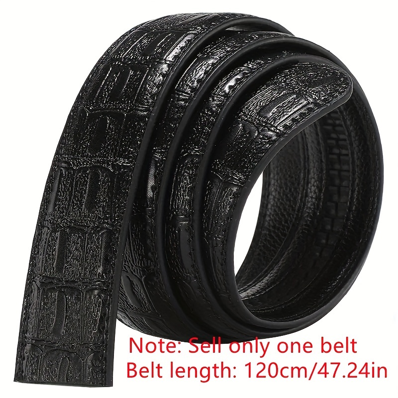 GESMOS Brand Belts For Men Automatic Buckle Leather Belt Crocodile