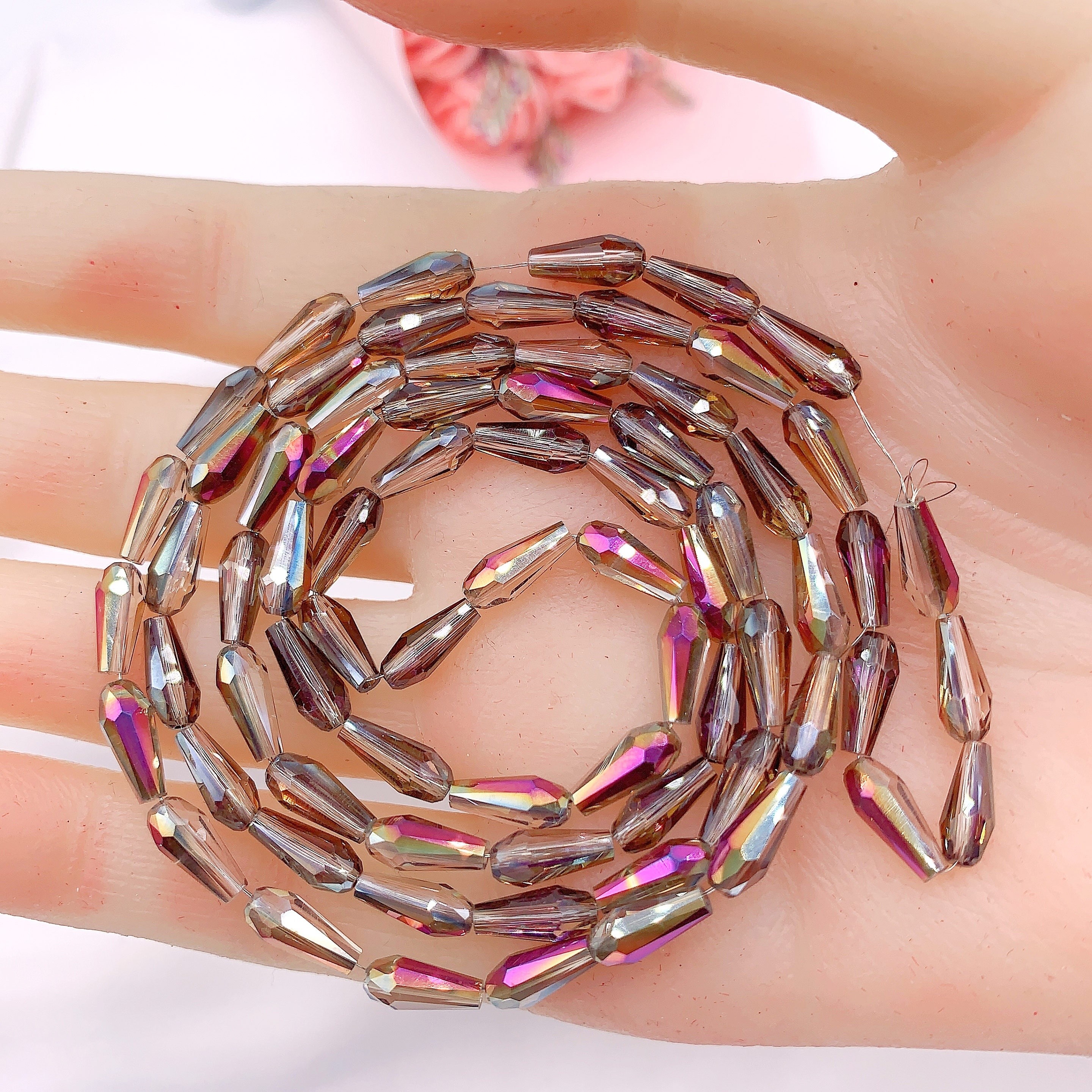 Transparent Red Crystal Beads Gemstones Glass Beads - Temu