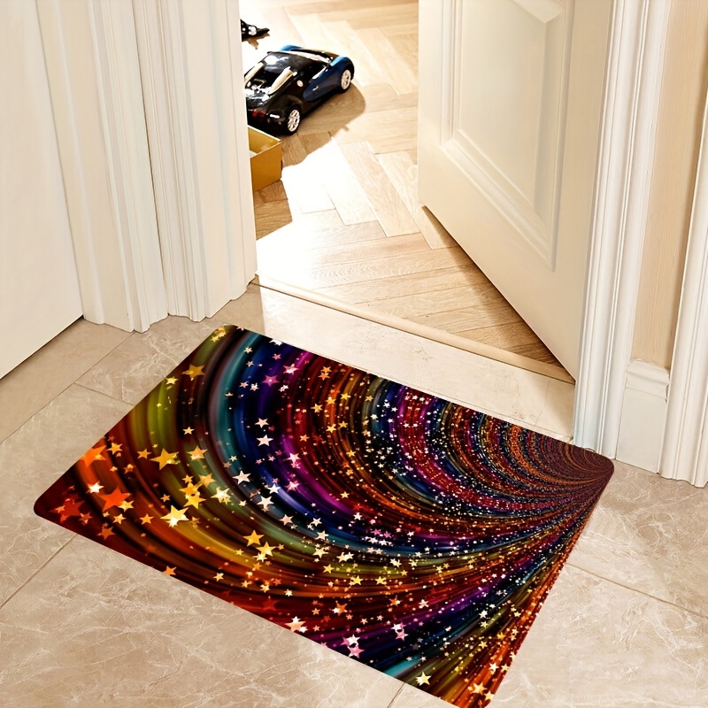 Polyester Multicolor Printed Floor Mats Kitchen Rugs & Mat Set for Kitchen,  Bedroom, Hotel