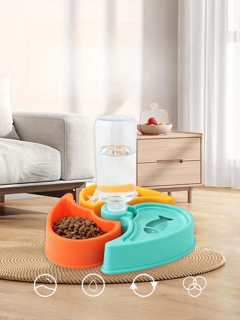 Funny Dog Style 3in1 Slow Feeder Bowl and Water Dispenser