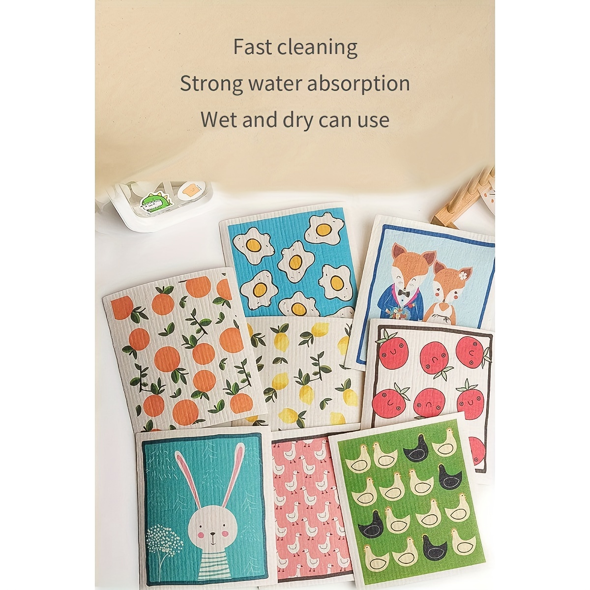 Wipes, Wet And Dry Dish Towels, Scouring Pads, Lint-free Kitchen Cleaning  Cloths, Kitchen Cleaning Supplies - Temu
