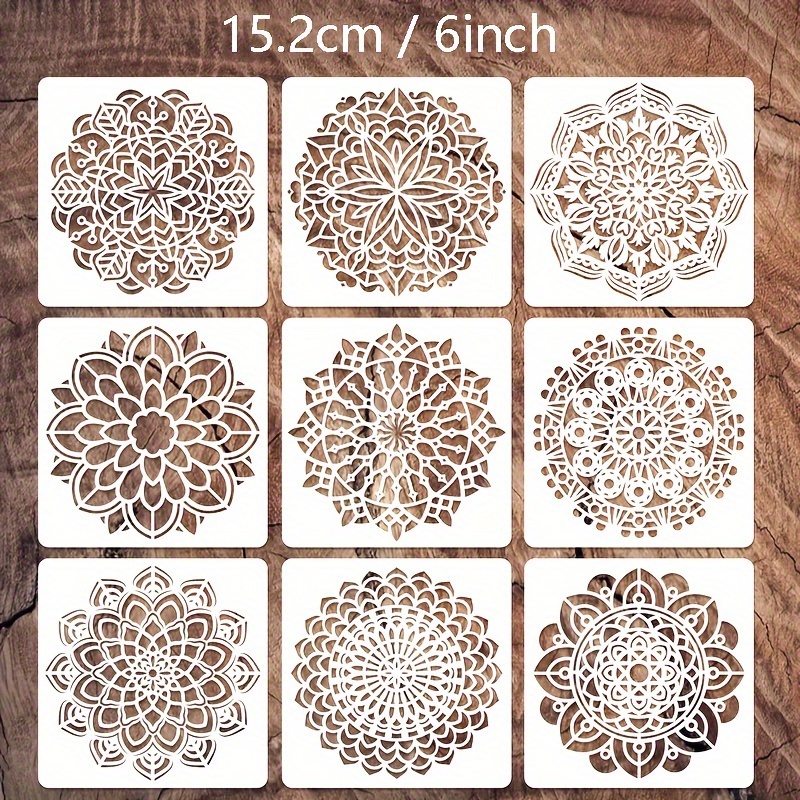 Mandala Stencil Reusable Mandala Painting Templates Floral - Temu