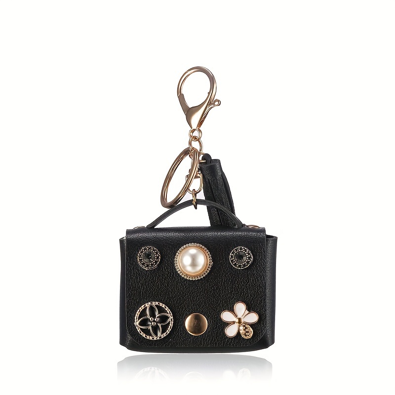 Pu Leather Mini Purses Keychain Women's Small Bags Key Ring - Temu