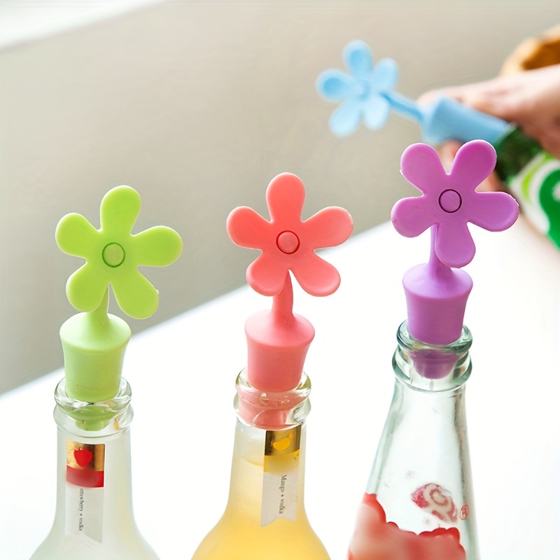 Reusable Silicone Bottle , Sealed Beer , Kitchen Vinegar Soy Sauce Bottles,  Soda Cola Wine Storage , Reusable Colored Wine Stoppers For Wi - Temu