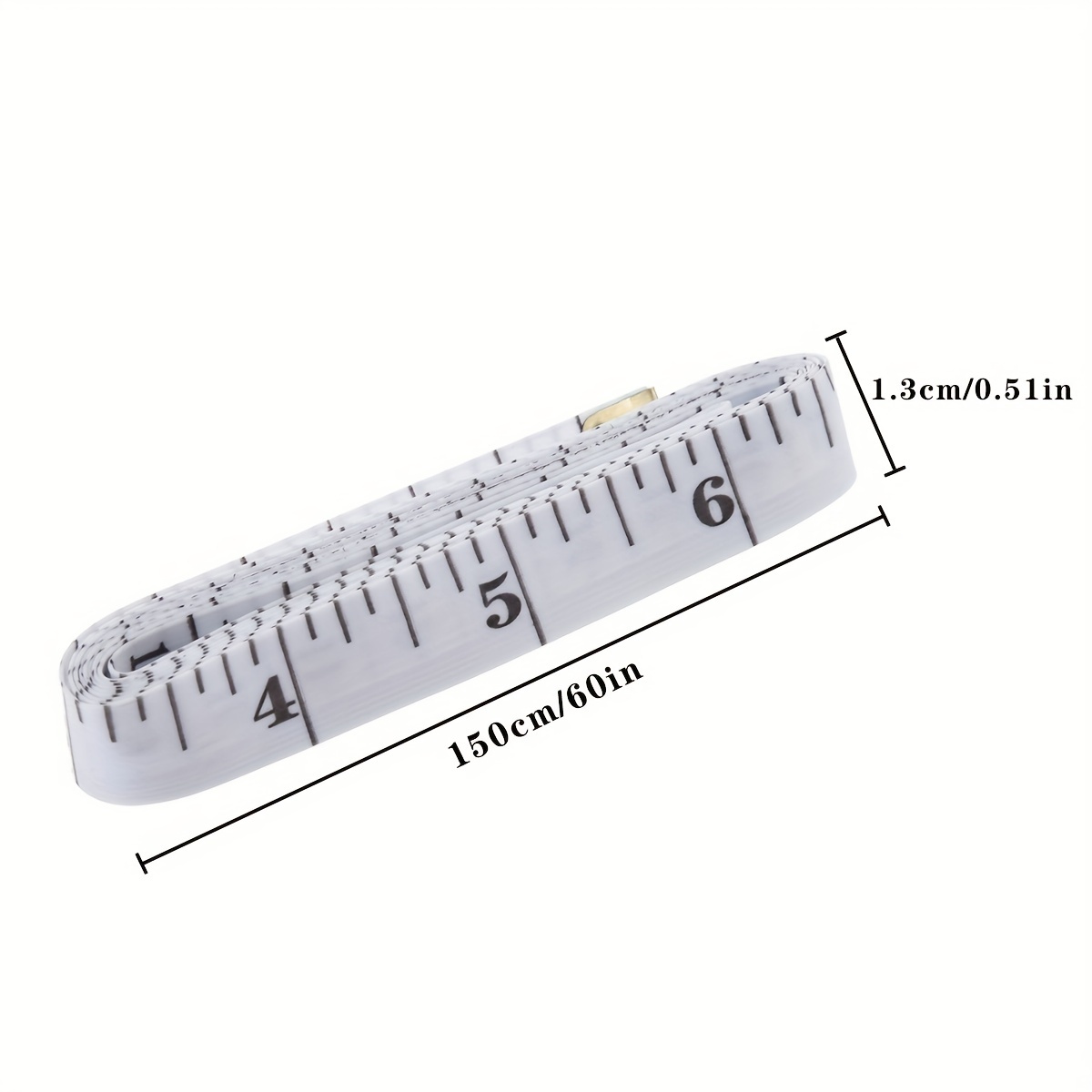  Tape Measure, Soft Ruler Measuring Tape for Body Weight Loss  Fabric Sewing Tailor Cloth Vinyl Measurement Craft Supplies, 60-Inch Double  Scale Ruler(White)
