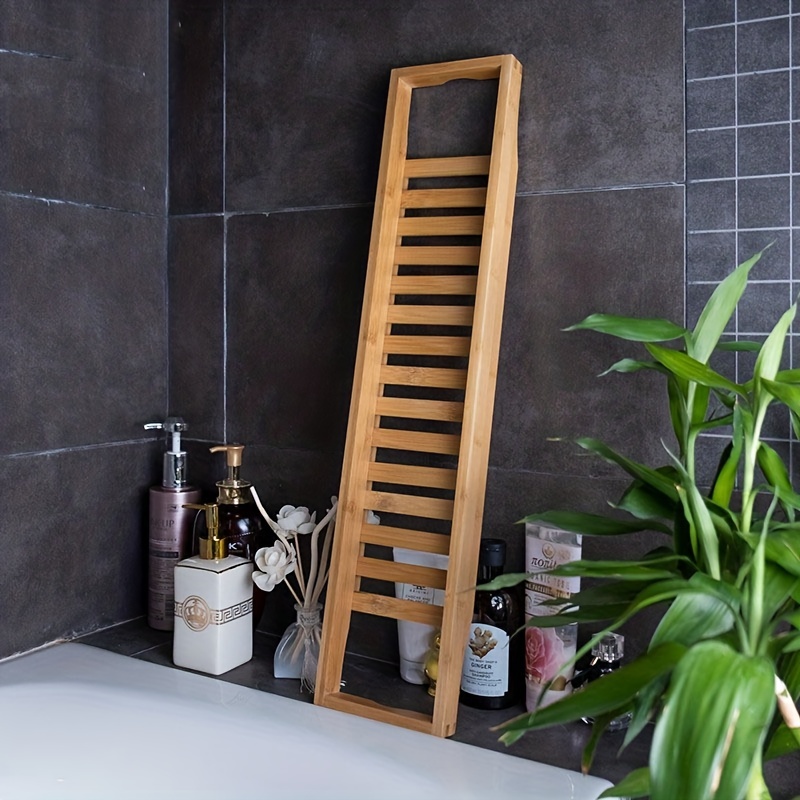 Bandeja para bañera, bandeja de baño de bambú, estante de lectura  extensible, soporte para tableta, soporte para teléfono, soporte para copas  de vino