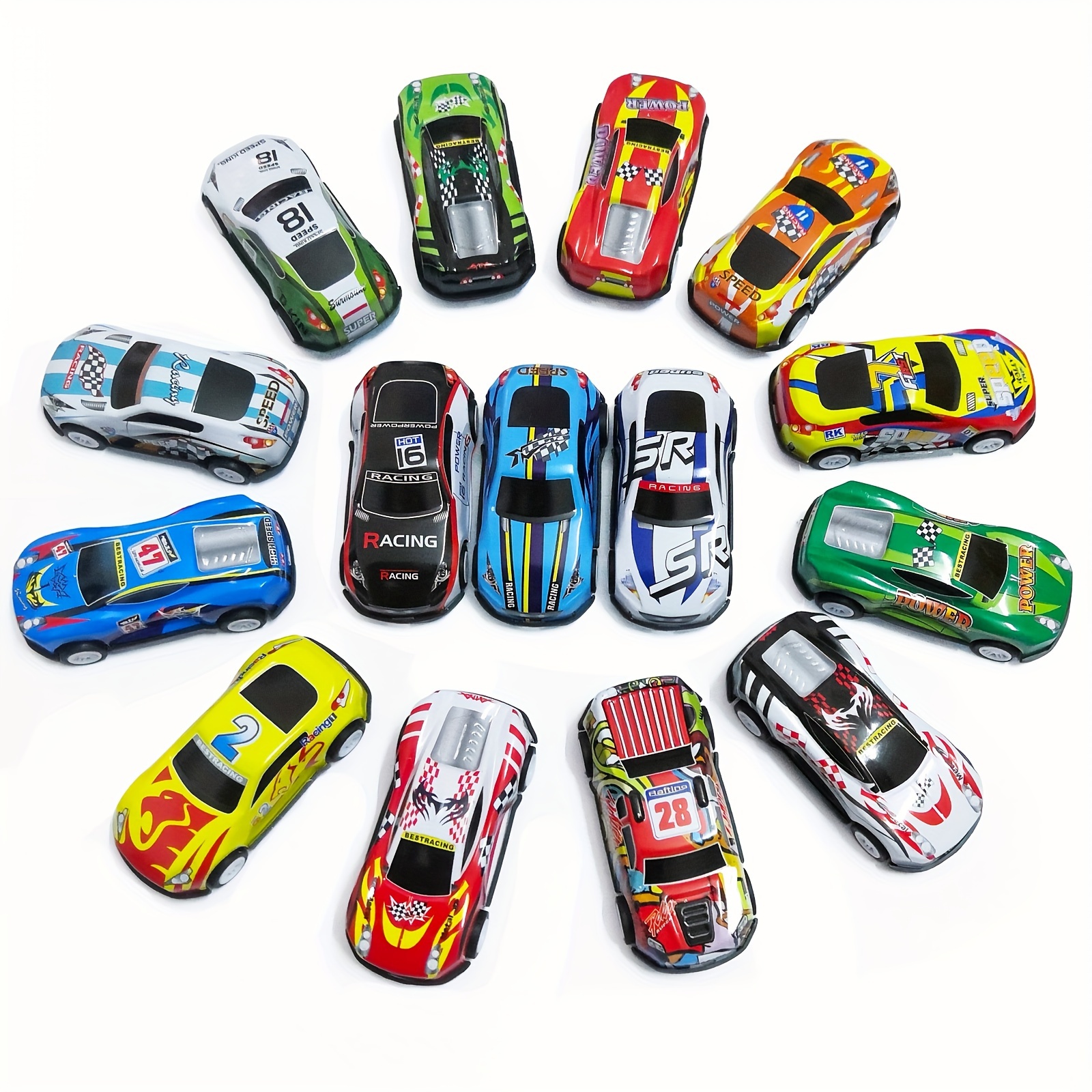 

10-20pcs Pull Back Cars For Kids, Mini Vehicles Toy Bulk Party Favor Race Cars Toys, Goodie Bag Stuffers, Christmas Fillers For Boys Girls Toddlers