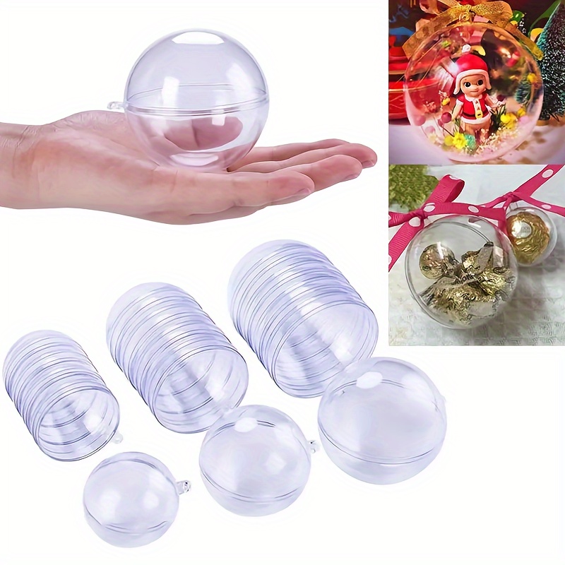 5pcs 90mm Clear Plastic Ornaments Ball
