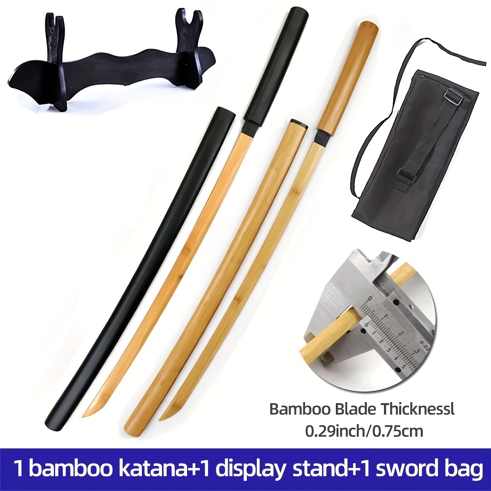 Espada samurái japonesa para niños, de 3 piezas juguete japonés, accesorios  de Cosplay, modelo de entrenamiento, práctica de Katana, juguete de madera  - AliExpress